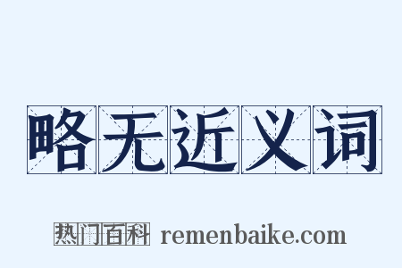 略无近义词是什么意思的图片